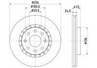 Brake disc PRO 8DD 355 134-251 Hella
