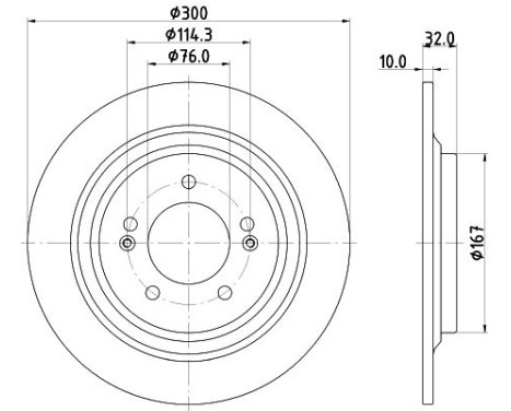 Brake disc PRO 8DD 355 134-291 Hella Pagid GmbH