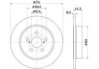 Brake disc PRO 8DD 355 134-411 Hella
