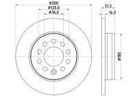 Brake disc PRO 8DD 355 135-021 Hella