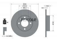 Brake Disc PRO 92009303 Textar