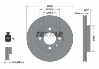 Brake Disc PRO 92012103 Textar
