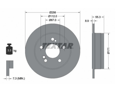 Brake Disc PRO 92032003 Textar