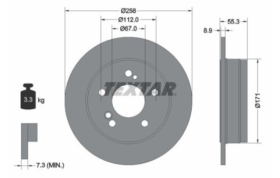 Brake Disc PRO 92032003 Textar