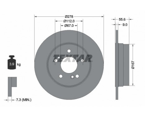 Brake Disc PRO 92032703 Textar