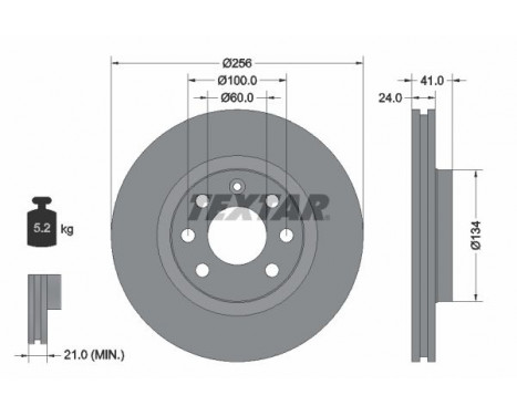 Brake Disc PRO 92039203 Textar