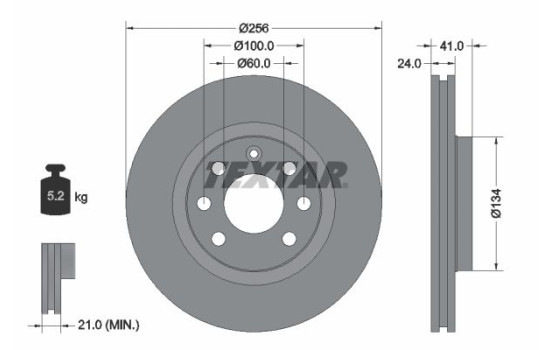 Brake Disc PRO 92039203 Textar