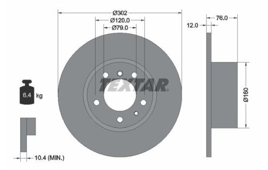 Brake Disc PRO 92042103 Textar