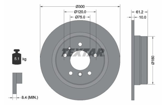 Brake Disc PRO 92042303 Textar