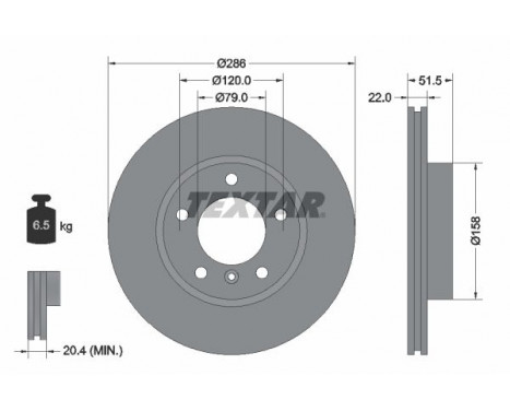 Brake Disc PRO+ 92055605 Textar