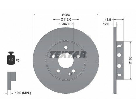 Brake Disc PRO 92059303 Textar