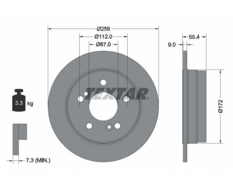 Brake Disc PRO 92059503 Textar