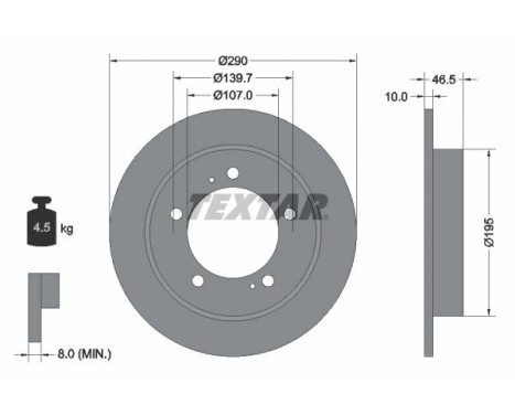 Brake Disc PRO 92066003 Textar