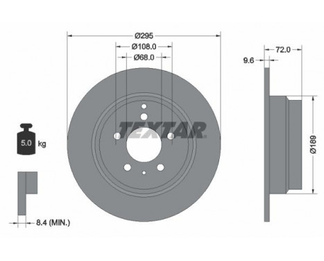 Brake Disc PRO 92066803 Textar