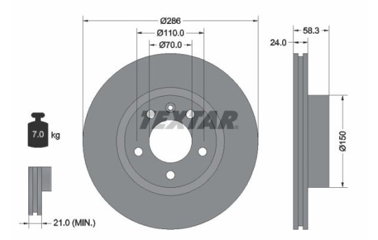 Brake Disc PRO 92066903 Textar
