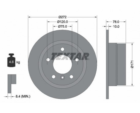 Brake Disc PRO 92072303 Textar