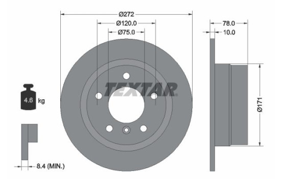 Brake Disc PRO 92072303 Textar