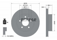 Brake Disc PRO 92074403 Textar