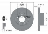 Brake Disc PRO+ 92075005 Textar