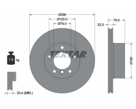 Brake Disc PRO+ 92075005 Textar