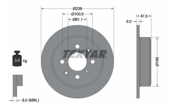 Brake Disc PRO 92077903 Textar