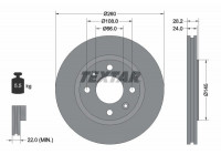 Brake Disc PRO 92078603 Textar