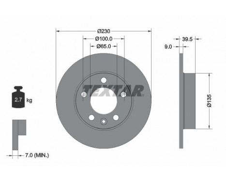 Brake Disc PRO 92082503 Textar