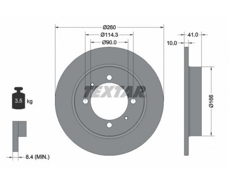 Brake Disc PRO 92083003 Textar