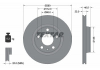 Brake Disc PRO+ 92083505 Textar