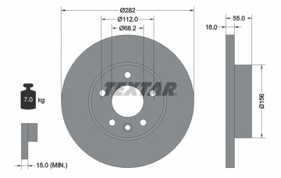 Brake Disc PRO 92083703 Textar