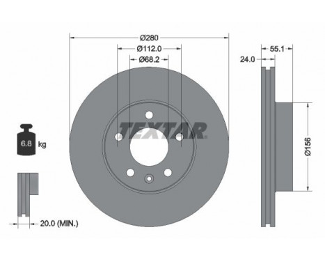 Brake Disc PRO+ 92083805 Textar