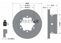 Brake Disc PRO 92089803 Textar