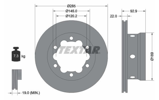 Brake Disc PRO 92089803 Textar