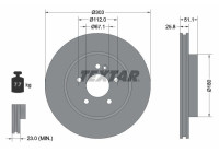 Brake Disc PRO+ 92089905 Textar