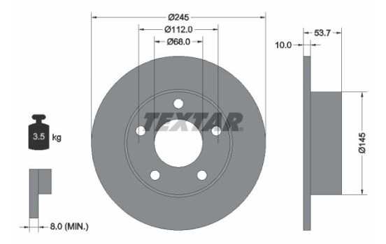 Brake Disc PRO 92090803 Textar