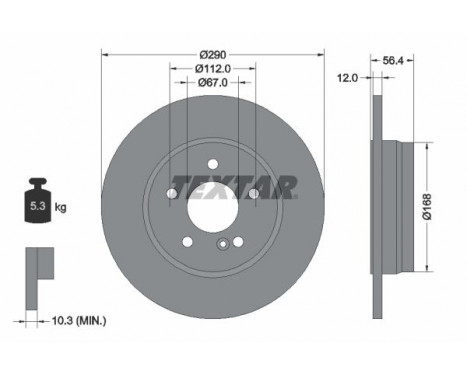 Brake Disc PRO 92091103 Textar