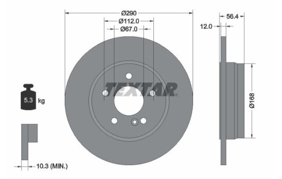 Brake Disc PRO 92091103 Textar