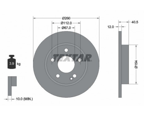 Brake Disc PRO 92091203 Textar