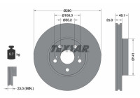 Brake Disc PRO 92096903 Textar