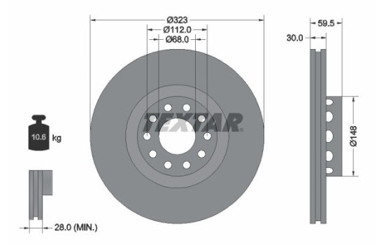 Brake Disc PRO+ 92098305 Textar