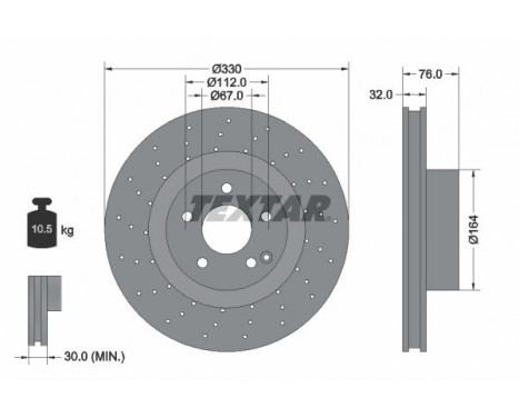 Brake Disc PRO+ 92099205 Textar