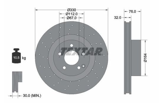 Brake Disc PRO+ 92099205 Textar