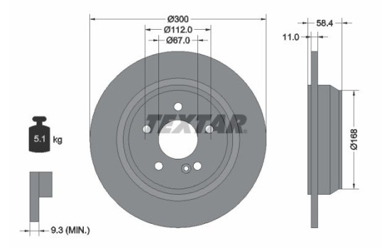 Brake Disc PRO 92099403 Textar