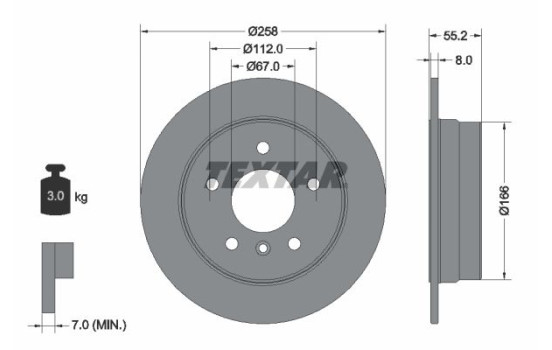 Brake Disc PRO 92099703 Textar