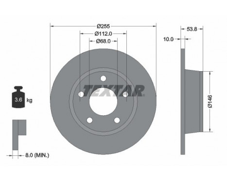 Brake Disc PRO 92104103 Textar
