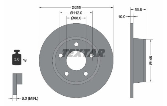 Brake Disc PRO 92104103 Textar