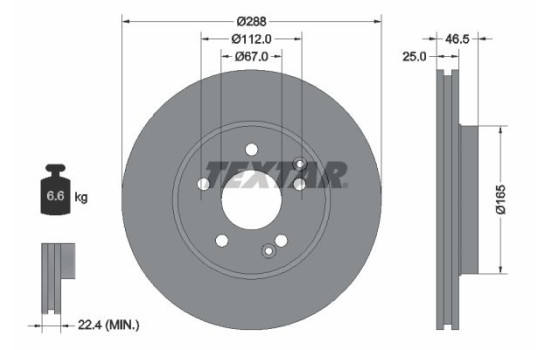 Brake Disc PRO+ 92105905 Textar
