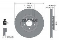 Brake Disc PRO+ 92106105 Textar