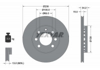 Brake Disc PRO 92106403 Textar