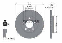 Brake Disc PRO 92106803 Textar